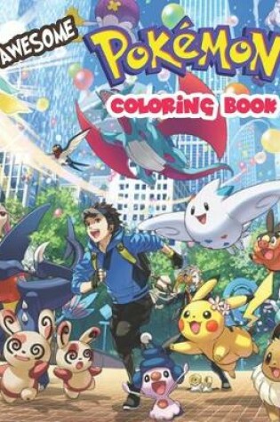 Cover of Awesome Pokemon Coloring Book.