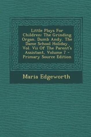 Cover of Little Plays for Children