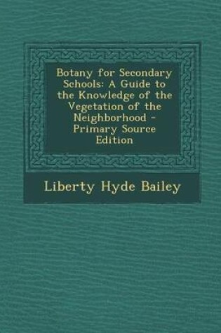 Cover of Botany for Secondary Schools