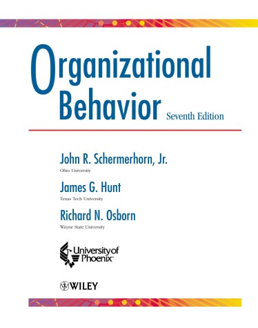 Book cover for University of Phoenix Organizational Behavior 7e