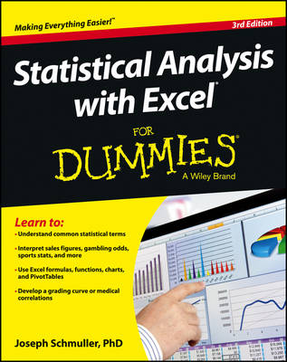 Book cover for Statistical Analysis with Excel for Dummies, Third Edition