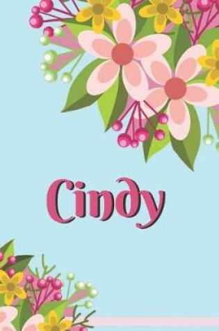 Cover of Cindy Personalized Blank Lined Journal Notebook