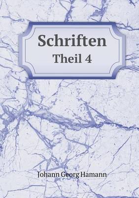 Book cover for Schriften Theil 4