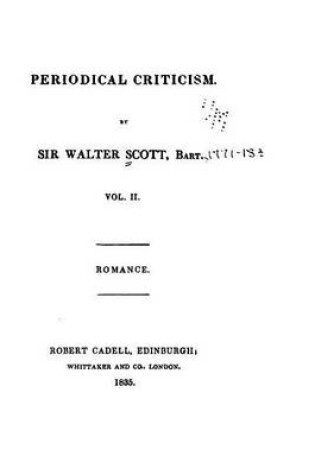 Cover of Periodical Criticism - Vol. II