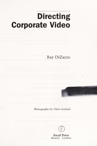 Cover of Directing Corporate Video