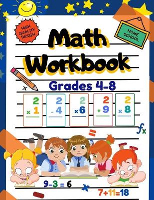 Book cover for Math Workbook Grades 4-8