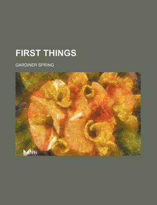 Book cover for First Things