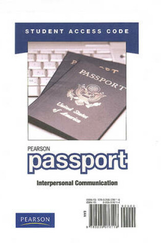 Cover of Pearson Passport Student Access Code Card for Interpersonal Communication (standalone)