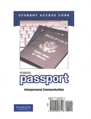 Book cover for Pearson Passport Student Access Code Card for Interpersonal Communication (standalone)