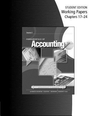 Book cover for Working Papers for Gilbertson/Lehman S Fundamentals of Accounting: Course 2