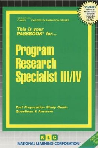 Cover of Program Research Specialist III/IV