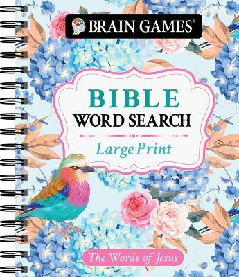 Book cover for Brain Games - Large Print Bible Word Search: The Words of Jesus