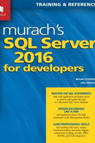 Cover of Murachs  SQL Server 2016 for Developers