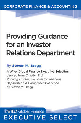 Book cover for Providing Guidance for an Investor Relations Department