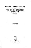 Book cover for Christian Missionaries on the Indigo Question of Bengal