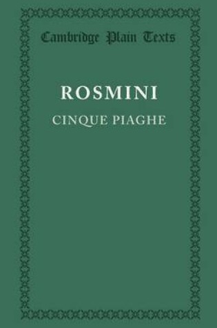 Cover of Cinque piaghe