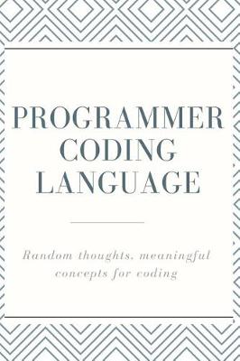 Book cover for Programmer Coding Language