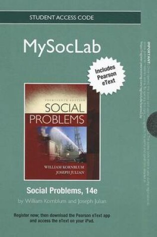 Cover of NEW MyLab Sociology with Pearson eText -- Standalone Access Card -- for Social Problems