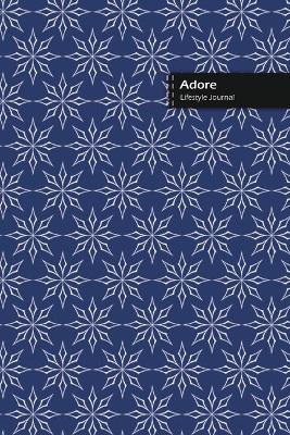 Book cover for Adore Lifestyle Journal, Blank Write-in Notebook, Dotted Lines, Wide Ruled, Size (A5) 6 x 9 In (Blue)