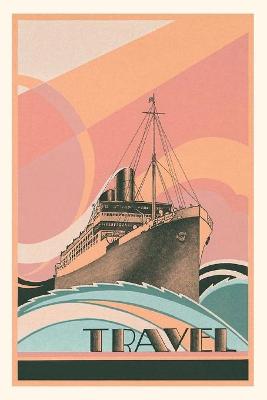 Book cover for Vintage Journal Abstract Ocean Liner Travel Poster