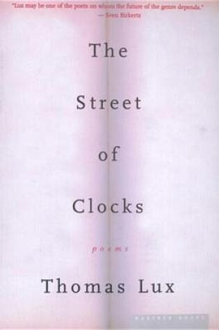 Cover of Street of Clocks, The: Poems