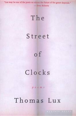 Book cover for Street of Clocks, The: Poems