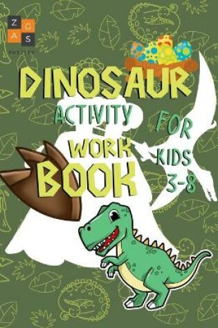 Cover of Dinosaur activity workbook for kids 3-8