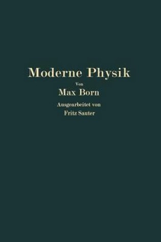 Cover of Moderne Physik