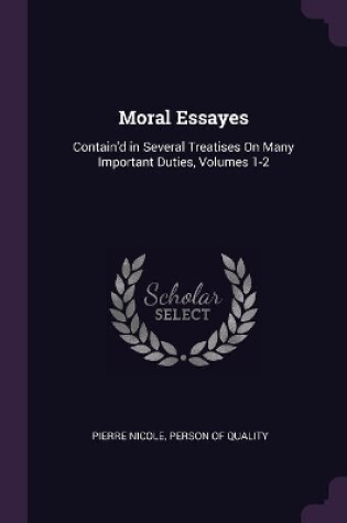 Cover of Moral Essayes