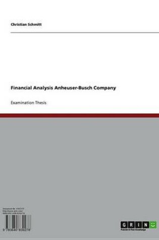 Cover of Financial Analysis Anheuser-Busch Company