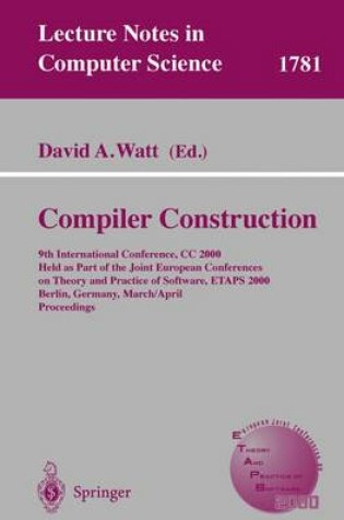 Cover of Compiler Construction