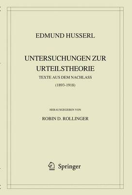 Book cover for Untersuchungen Zur Urteilstheorie