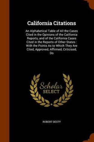 Cover of California Citations