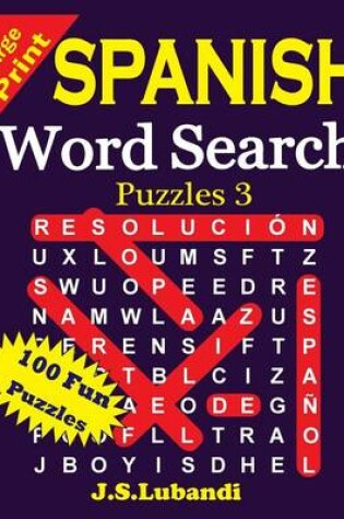 Cover of Large Print Spanish Word Search Puzzles 3