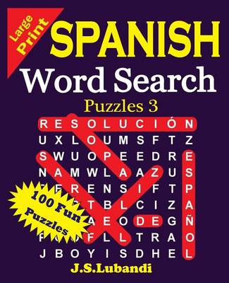 Book cover for Large Print Spanish Word Search Puzzles 3