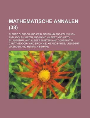 Book cover for Mathematische Annalen (38)