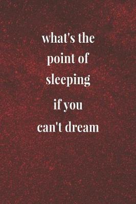 Book cover for What's The Point Of Sleeping If You Can't Dream