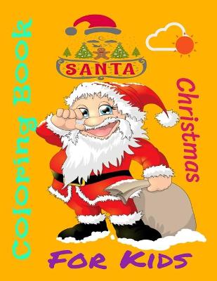 Book cover for Santa Christmas coloring book for kids