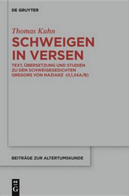Book cover for Schweigen in Versen
