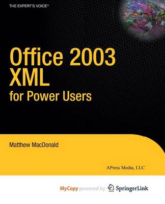 Book cover for Office 2003 XML for Power Users