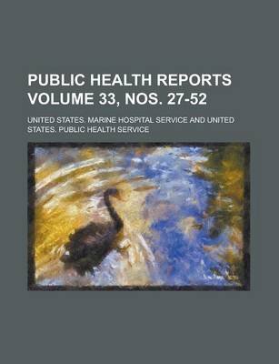 Book cover for Public Health Reports Volume 33, Nos. 27-52