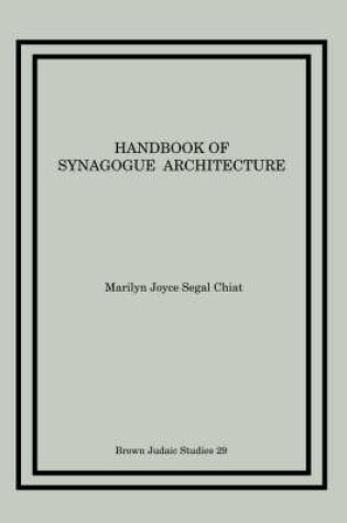 Cover of Handbook of Synagogue Architecture
