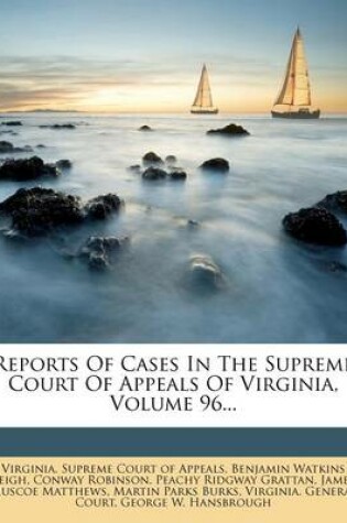 Cover of Reports of Cases in the Supreme Court of Appeals of Virginia, Volume 96...