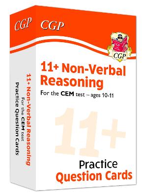 Book cover for 11+ CEM Non-Verbal Reasoning Practice Question Cards - Ages 10-11