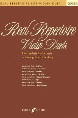 Cover of Real Repertoire Violin Duets