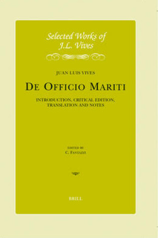 Cover of J.L. Vives: De officio mariti