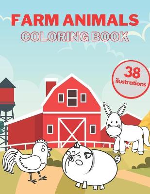 Book cover for Farm Animals Coloring Book