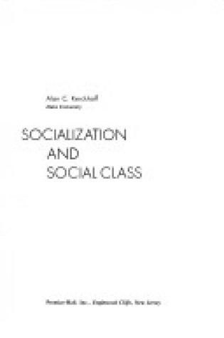 Cover of Socialization and Social Class