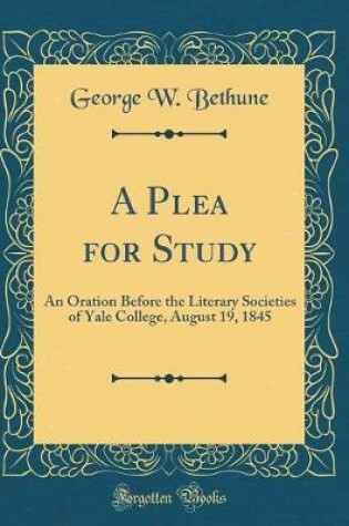 Cover of A Plea for Study