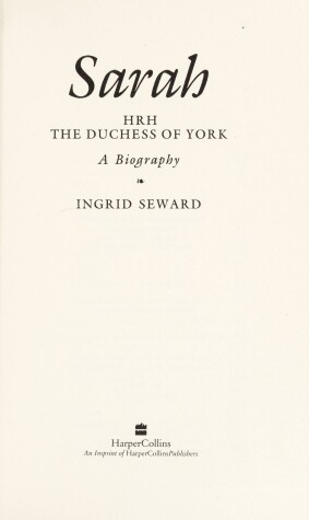 Book cover for Sarah, Duchess of York